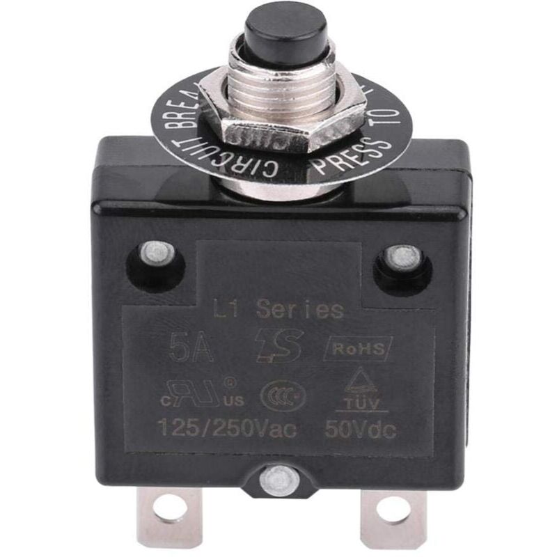 foto del prodotto interruttore automatico 5a 8a 10a 15a 18a 20a 30a interruttore termico di ripristino opzionale, 125 250 v ca 50 v cc interruttore automatico a