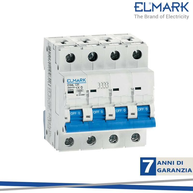 foto del prodotto interruttore automatico c104l 10a 4p 10ka c10a curva c