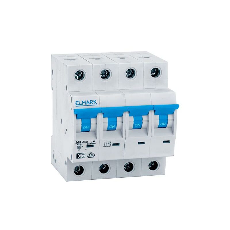foto del prodotto interruttore automatico c64n 4p 6ka c32a curva c