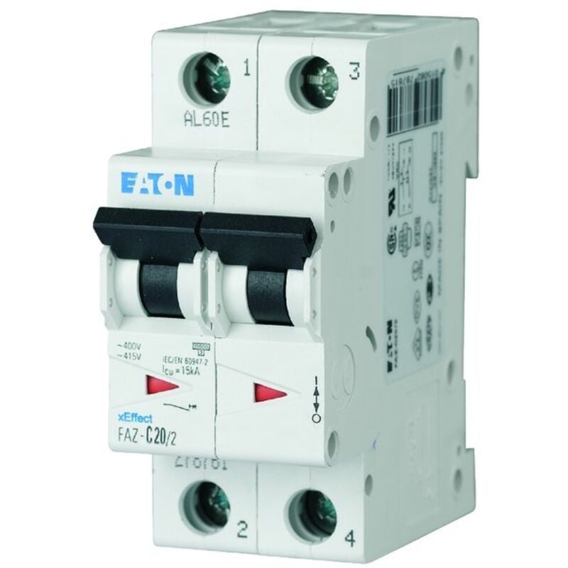 foto del prodotto interruttore automatico di sovracorrente serie 15ka 2 poli faz-c16/2