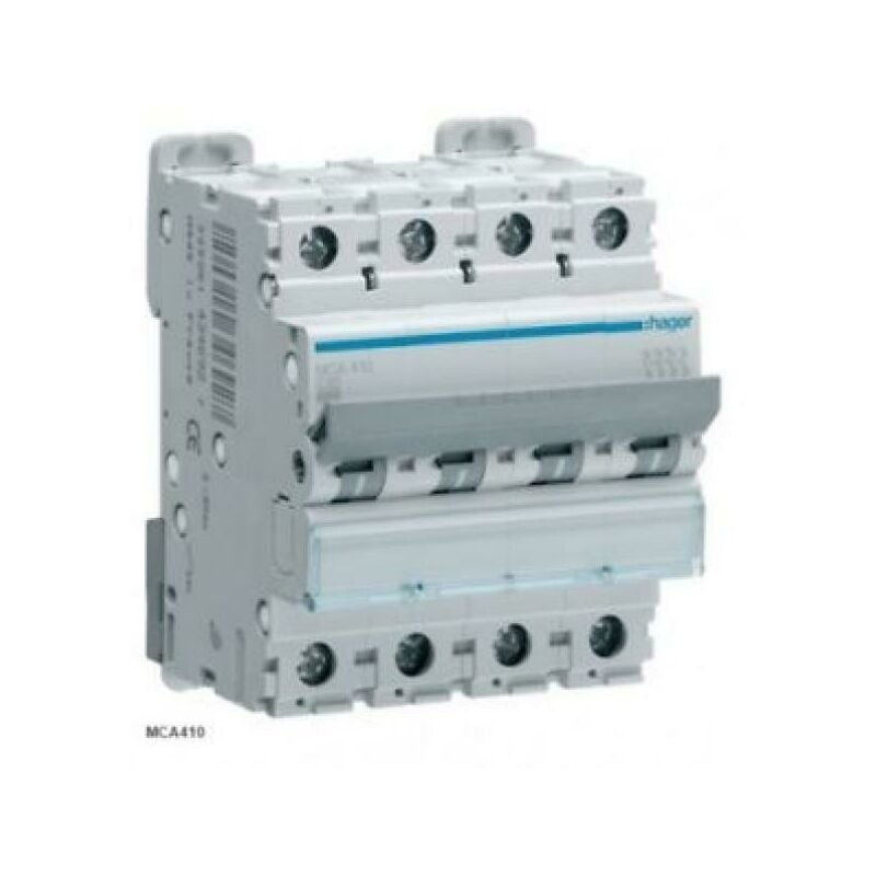 foto del prodotto interruttore automatico modulare 4 poli 50a 6 ka c 4 moduli mca450 hager