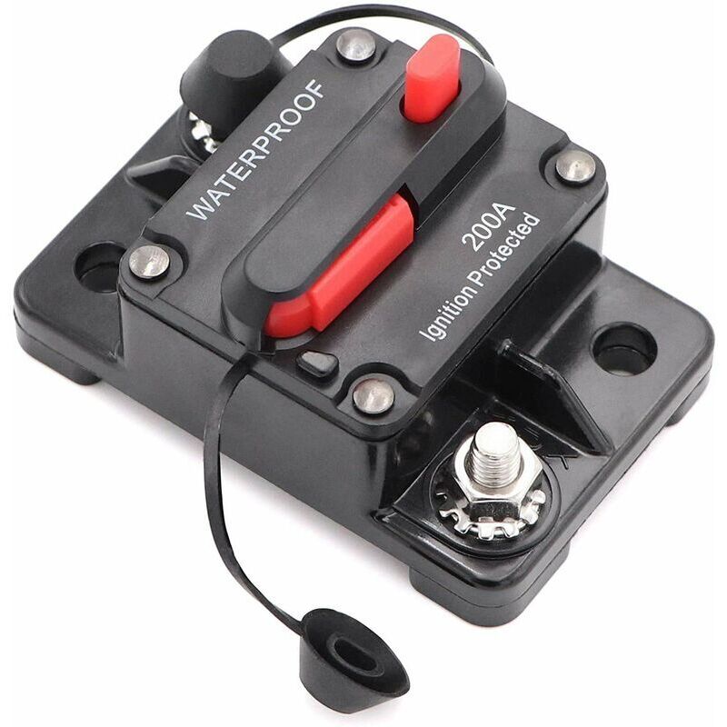 foto del prodotto interruttore automatico per auto 200a 12v 48v dc impermeabile con portafusibile a ripristino manuale per auto, barca 200a 