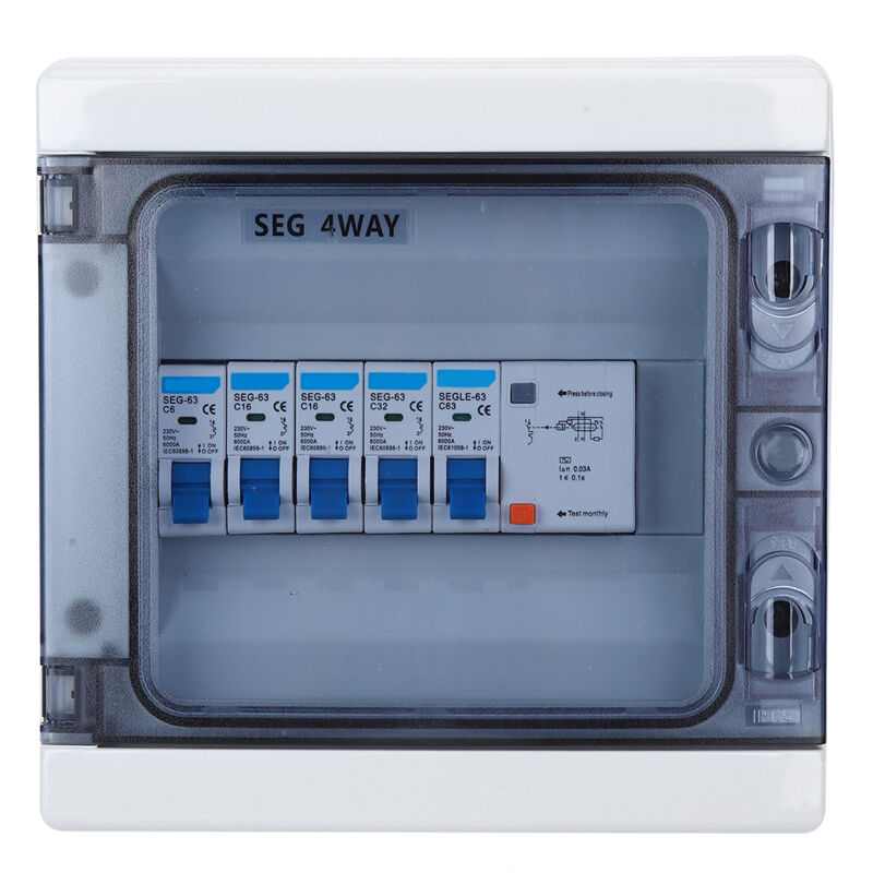 foto del prodotto interruttore automatico protezione dalle perdite a 4 vie impermeabile 63a 30ma rcd4mcb 6a2 x16a32a - eosnow