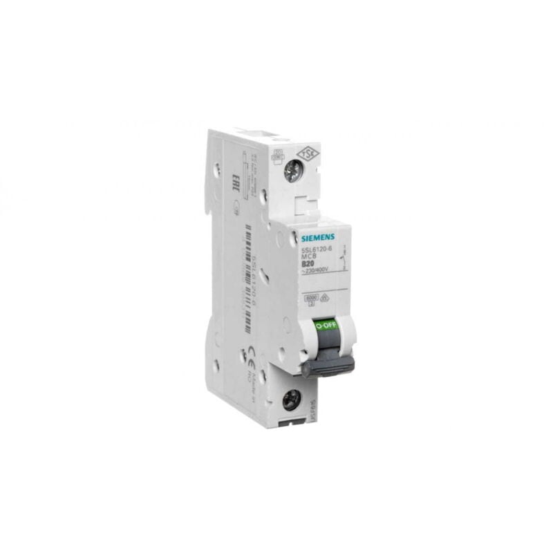 foto del prodotto interruttore automatico sentron 5sl6 1p b 20a 6ka ac 5sl6120 6