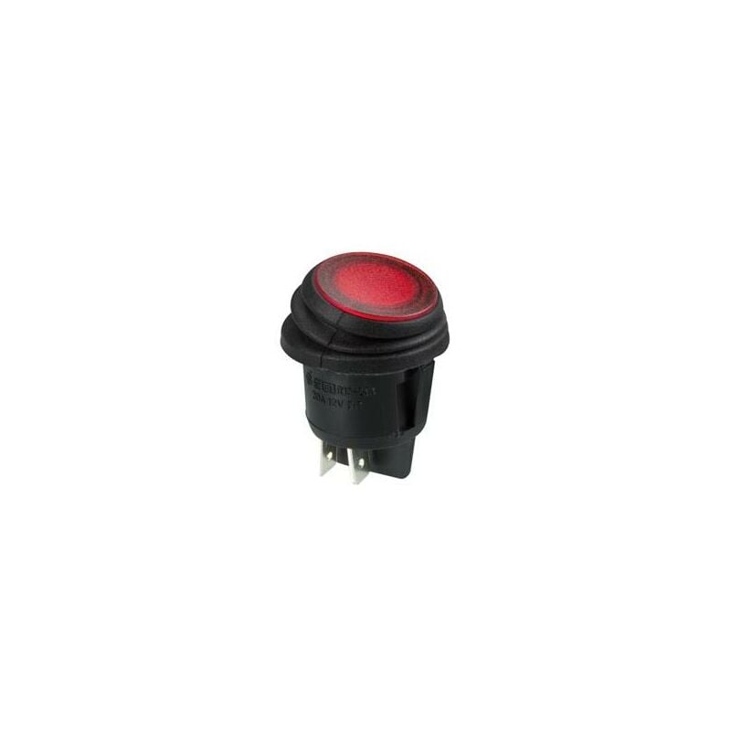 foto del prodotto interruttore basculante illuminato led rosso 12v 2p on off