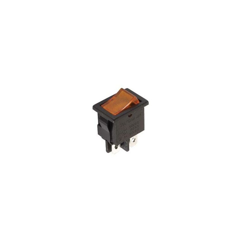 foto del prodotto interruttore bilanciere 5a 250v dpst on off con luce neon ambra