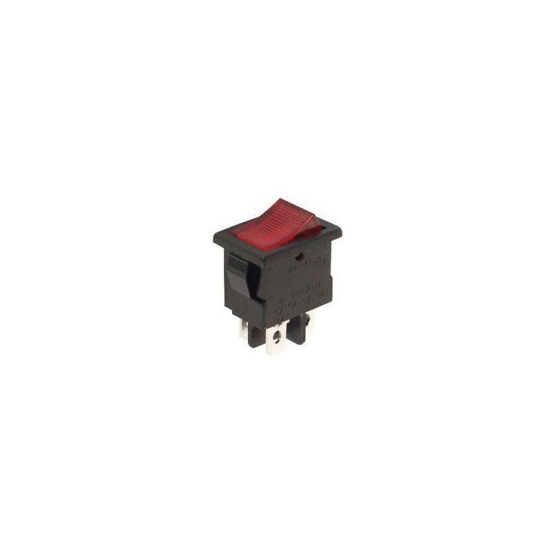 foto del prodotto interruttore bilanciere 5a 250v dpst on off con luce neon rossa