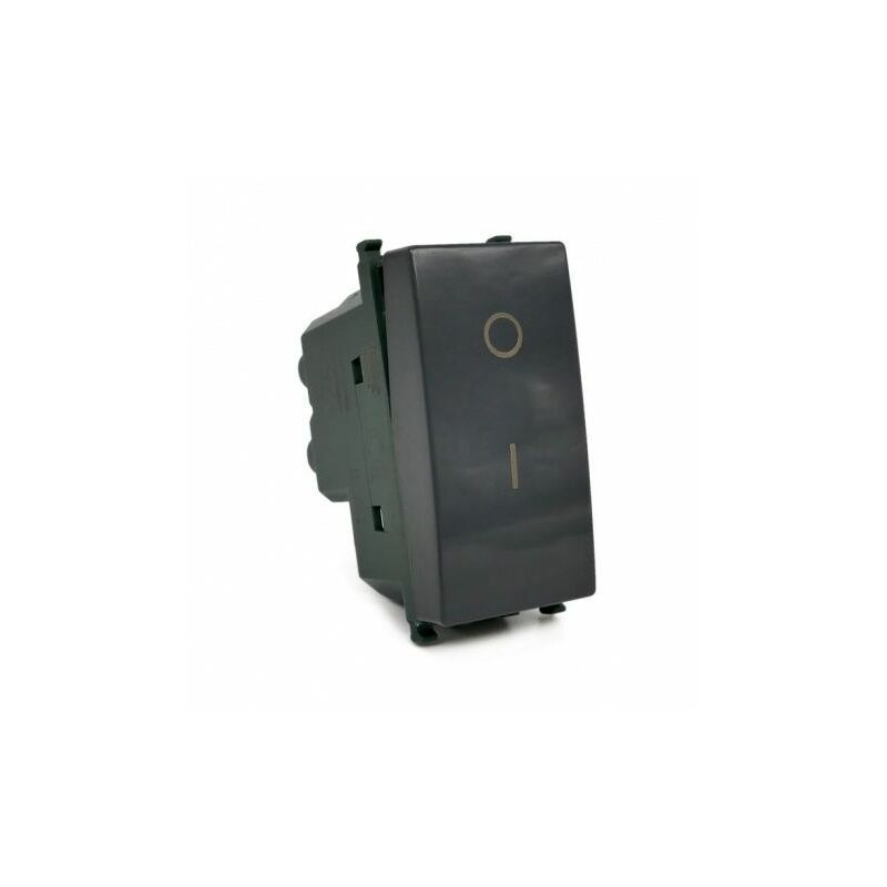 foto del prodotto interruttore bipolare 0 1 16a 250v vimar plana compatibile nero