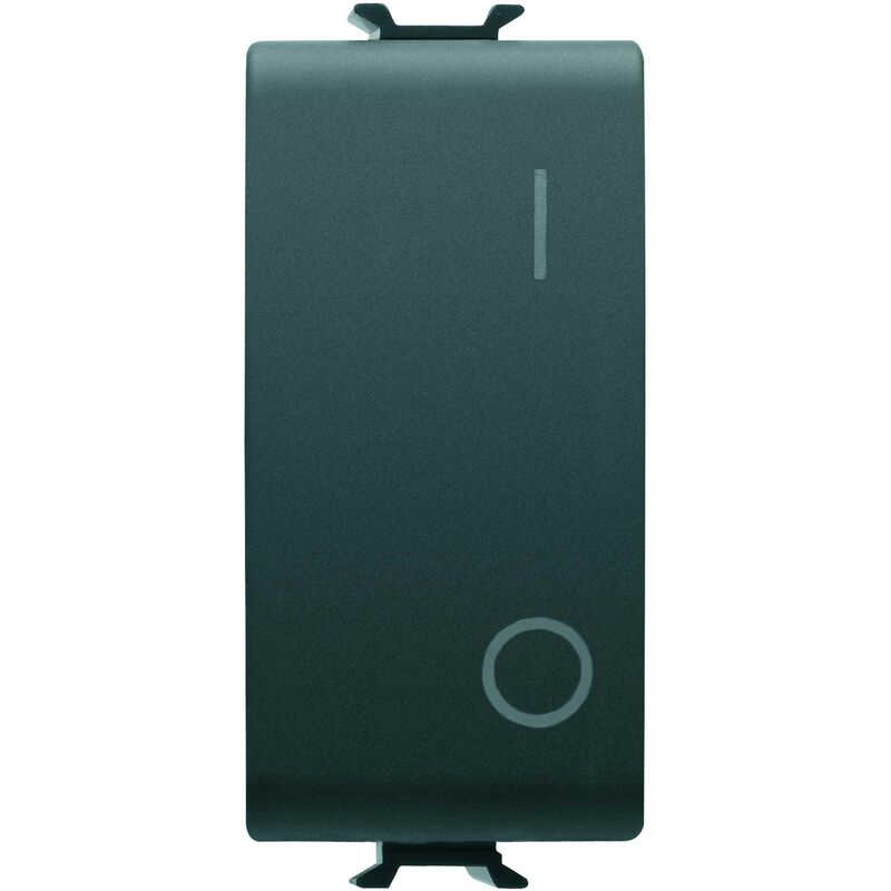 foto del prodotto interruttore bipolare 0 1 250v ac 16ax 1m nero satinato chorusmart gw12004