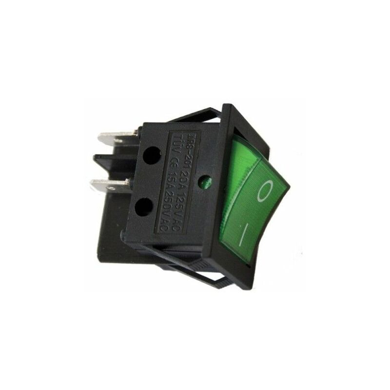foto del prodotto interruttore bipolare 15a 250v verde