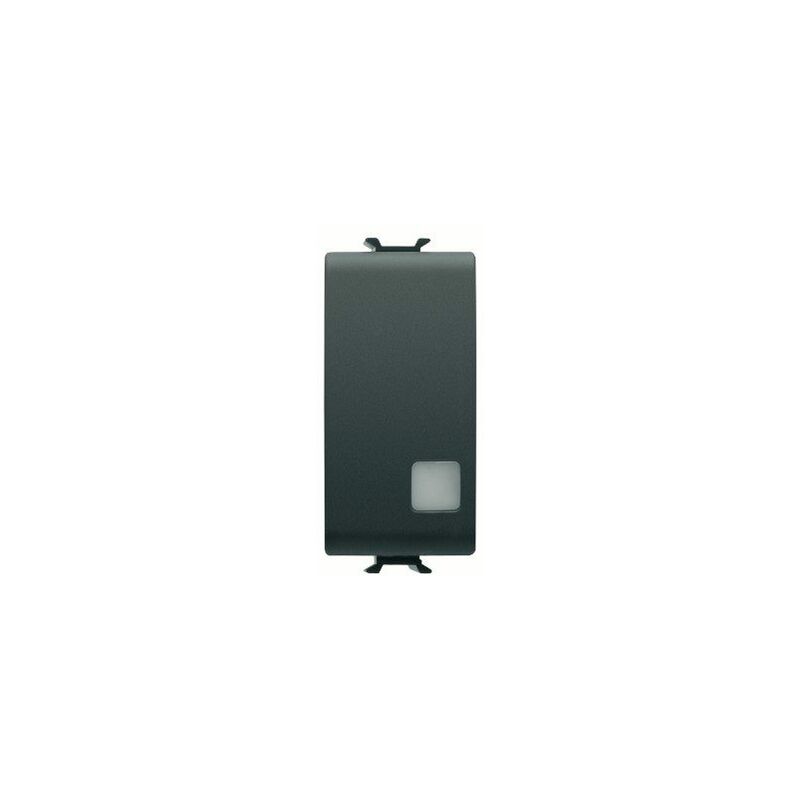 foto del prodotto interruttore bipolare 250v ac 16ax 1m illuminabile nero satinato chorusmart