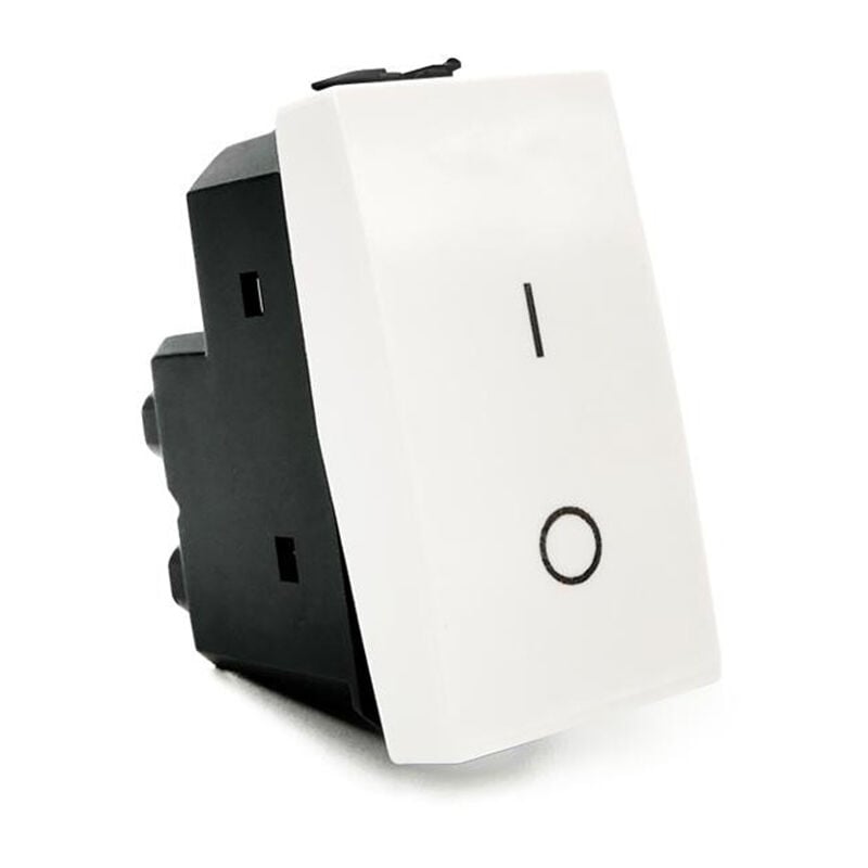 foto del prodotto interruttore bipolare compatibile con matix pulsante luce 16a 250v bianco