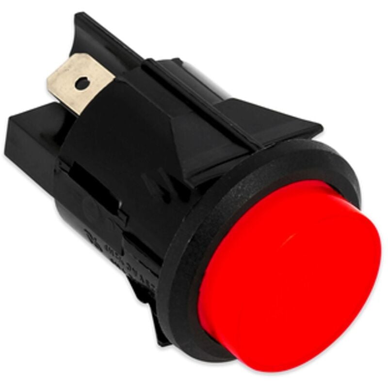 foto del prodotto interruttore bipolare luminoso rosso tondo 16a diametro 24mm universale vari usi