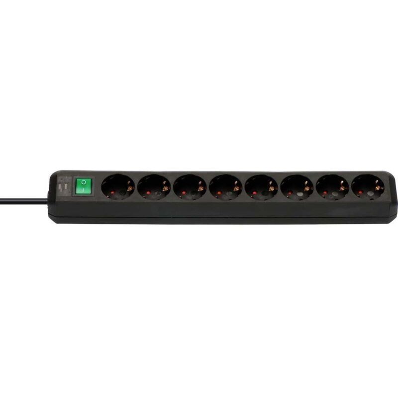 foto del prodotto interruttore brennenstuhl eco line 8 vie nero 3m