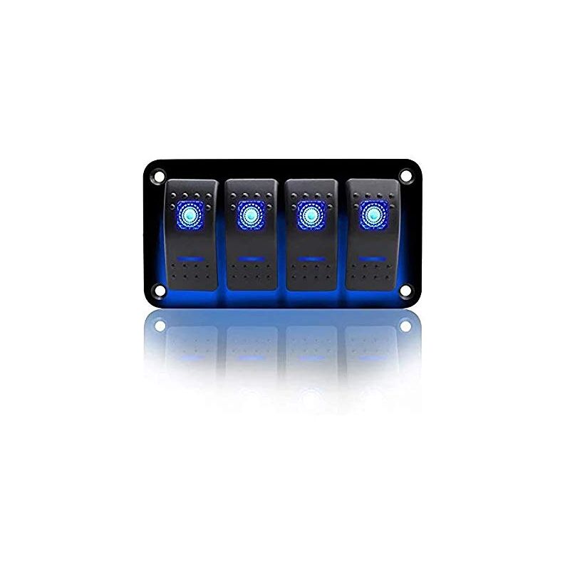 foto del prodotto interruttore combinato a 4 posizioni per auto, camper, yacht, 12 v 24 v universale, adatto per barca, camper, auto, camion, rimorchio, yacht,