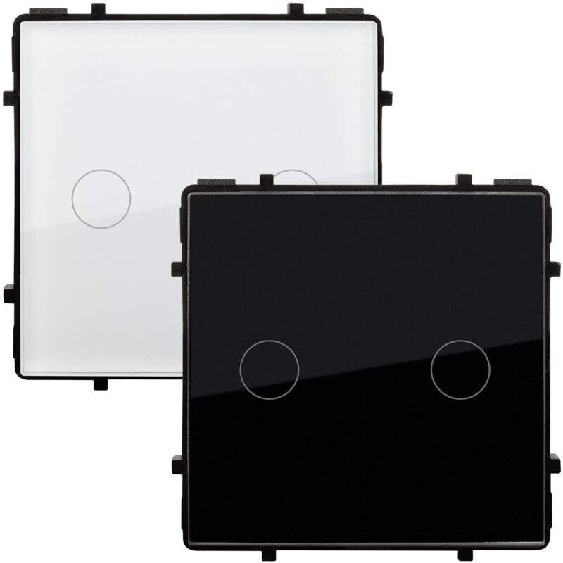 foto del prodotto interruttore commutatore touch doppio modern nero