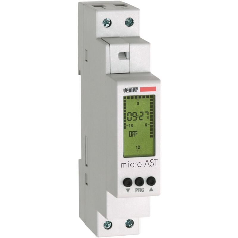 foto del prodotto interruttore crepuscolare astronomico 1 modulo din vemer ve762300 micro ast