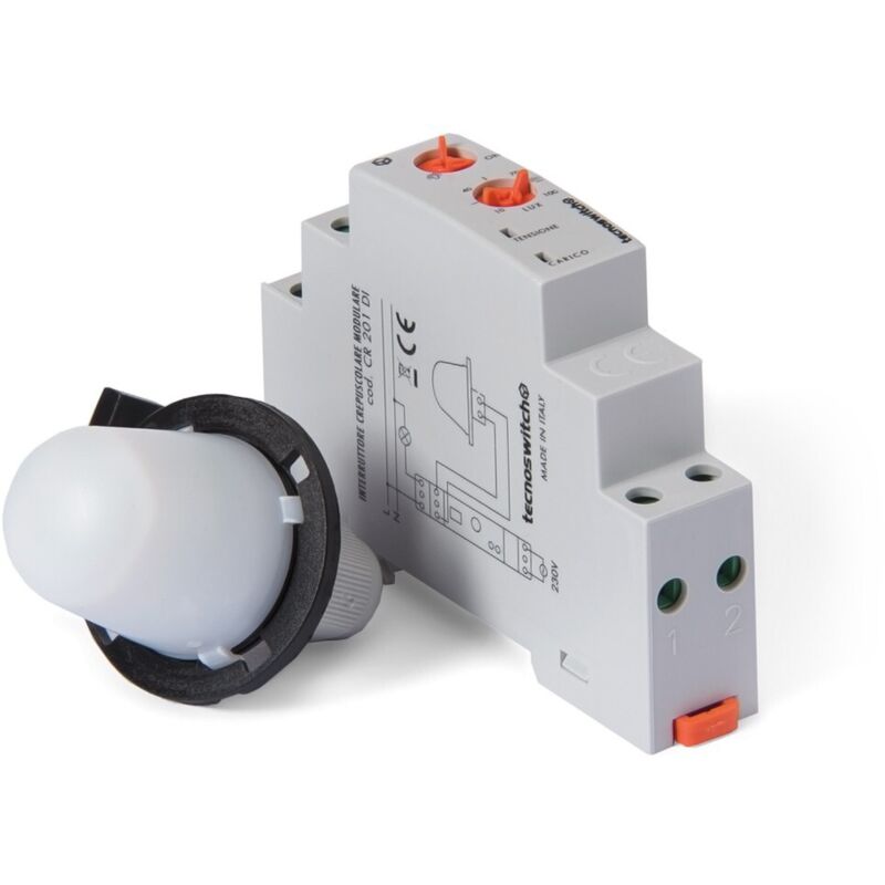 foto del prodotto interruttore crepuscolare modulare 1 din tecnoswitch cod. cr201di 