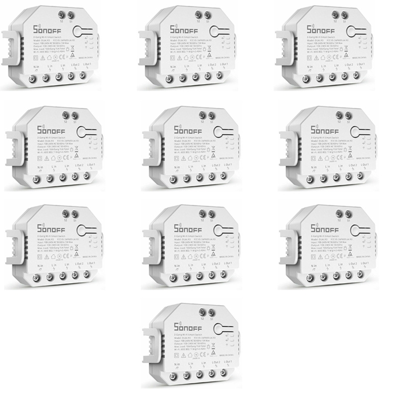 foto del prodotto interruttore della luce intelligente mini sonoff dual r3 2 gang 2 way smart 10 pezzi