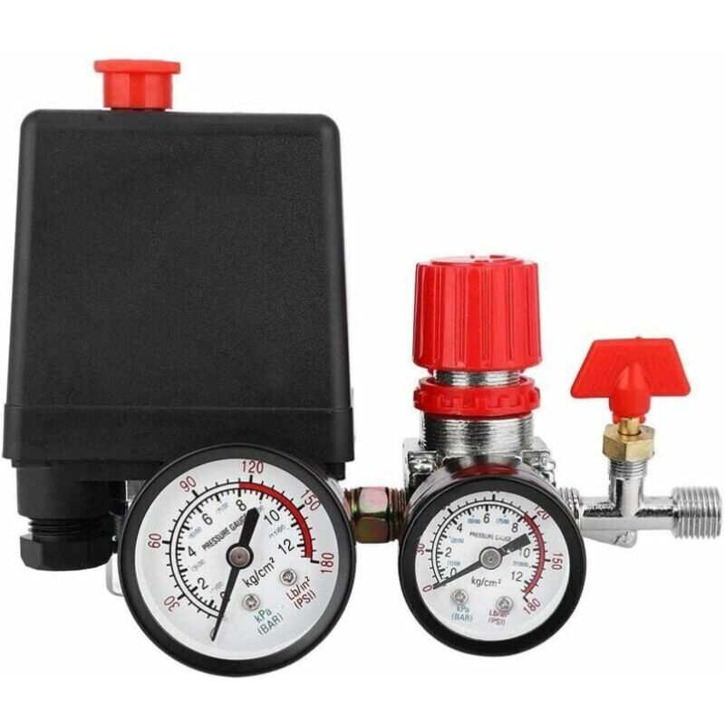 foto del prodotto interruttore della valvola di pressione del compressore d aria interruttore della valvola di pressione del compressore d aria con manometro dei