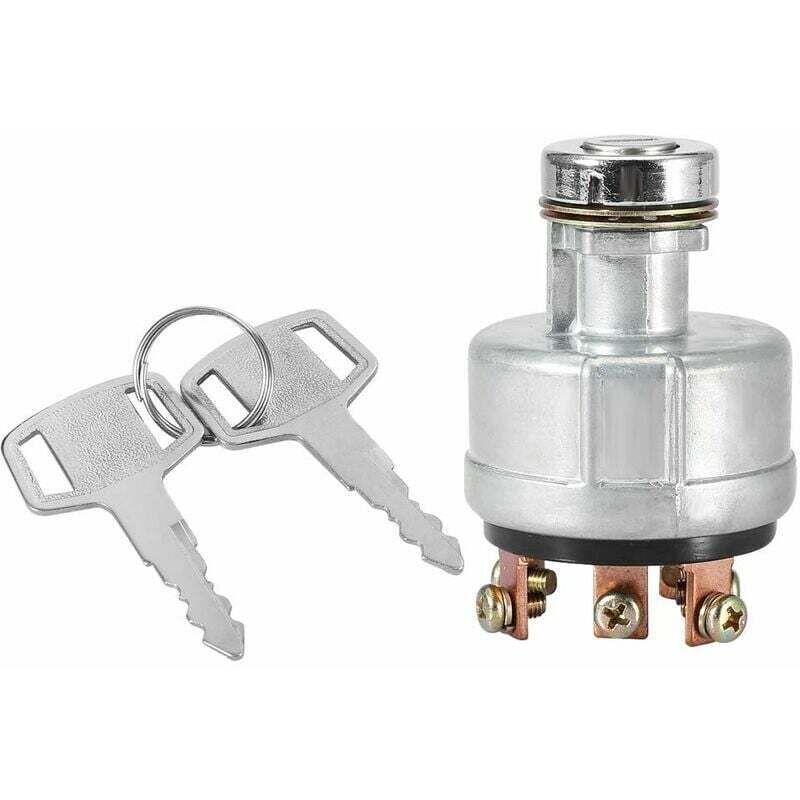foto del prodotto interruttore di accensione, interruttore di avviamento impermeabile per escavatore a 6 pin 2 chiavi per kobelco sk200 3 sk200 5 sk120 5 per auto,
