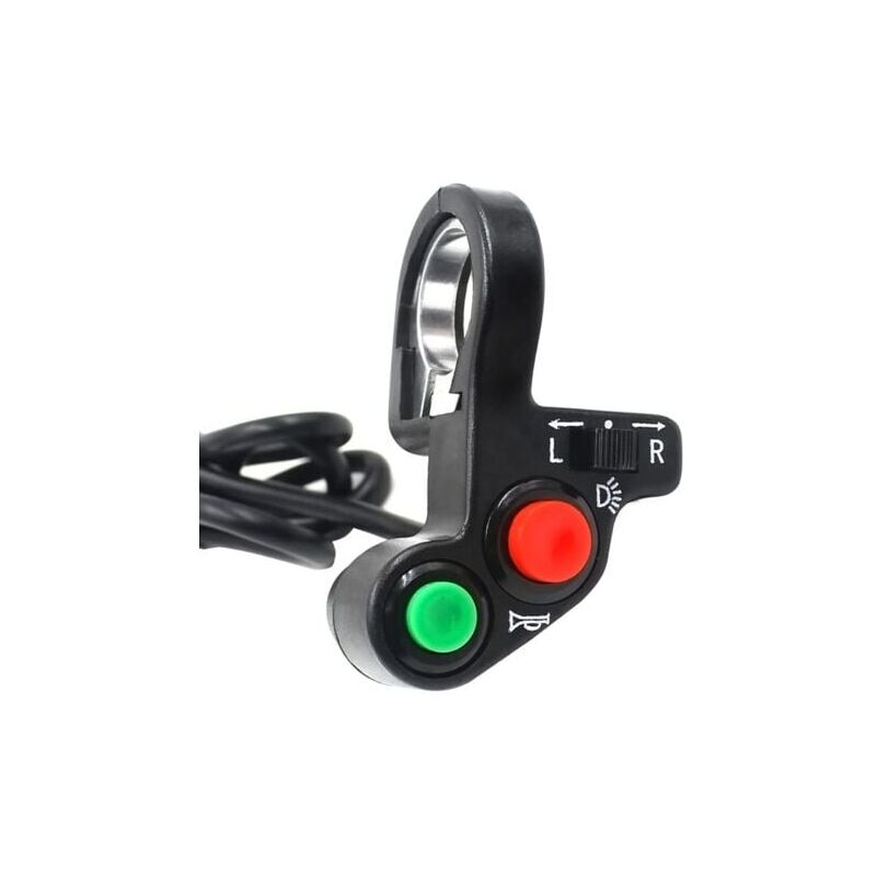 foto del prodotto interruttore di accensione spegnimento del clacson multifunzione per moto da cross, 1 pezzo, da 7 8 e 22 mm, manubrio lablanc