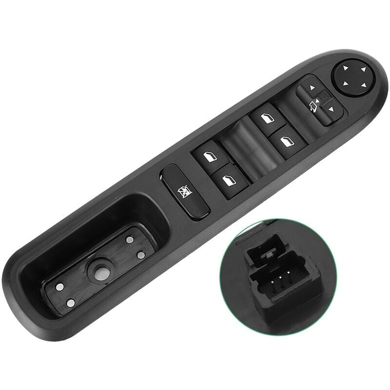foto del prodotto interruttore di controllo del finestrino lato guida sinistro, accessori per auto adatti per peugeot 407 6d 6c 6e 6554.er