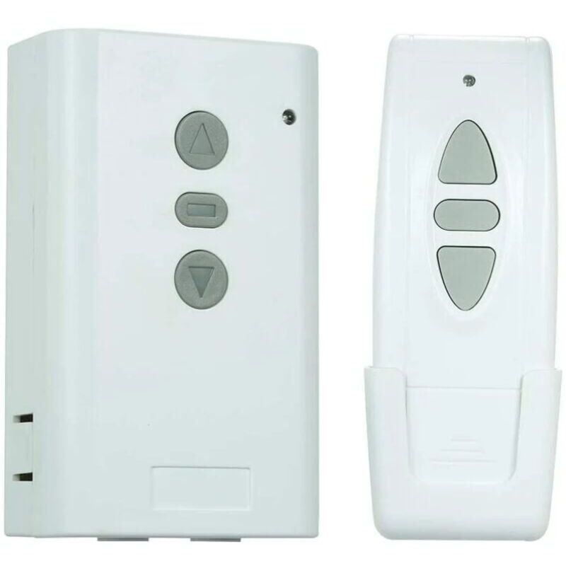 foto del prodotto interruttore di controllo remoto wireless, ricevitore ac220v 433 mhz, controller di tipo autoapprendimento, trasmettitore rf bidirezionale a 3 tasti,