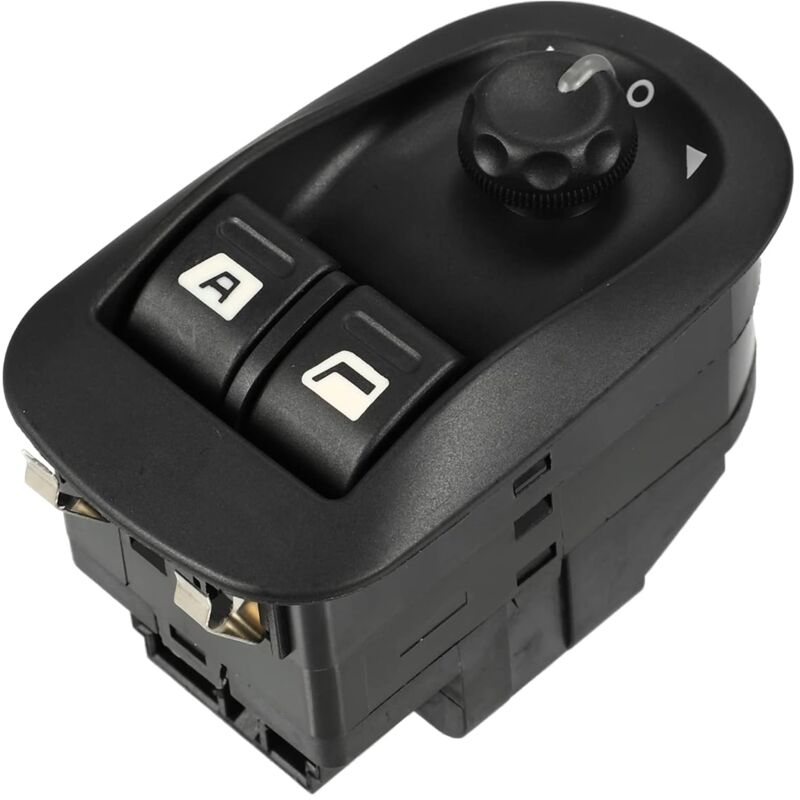 foto del prodotto interruttore di controllo specchietto elettrico compatibile con peugeot 206 2000 2009, specchietti ripiegabili elettrici in plastica nera resistente