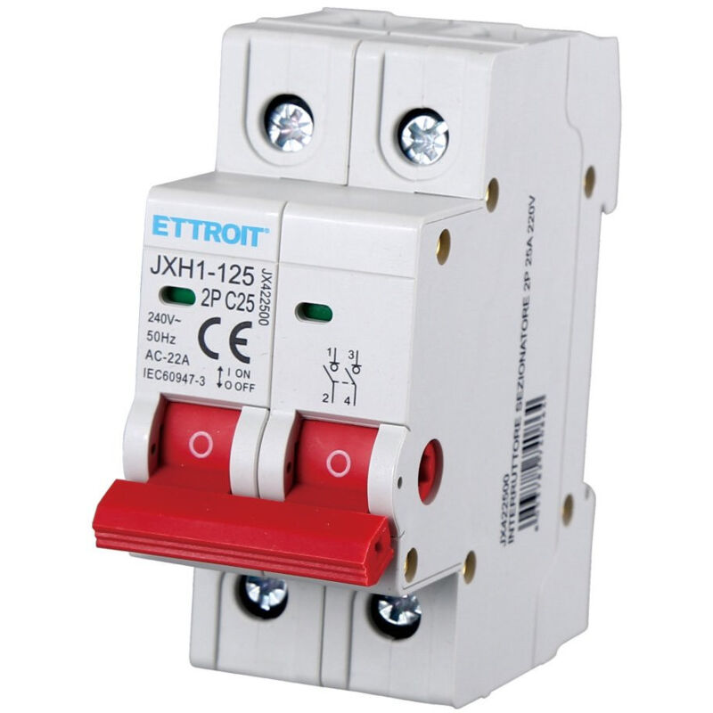 foto del prodotto interruttore di isolamento sezionatore 2p 25a 220v ettroit