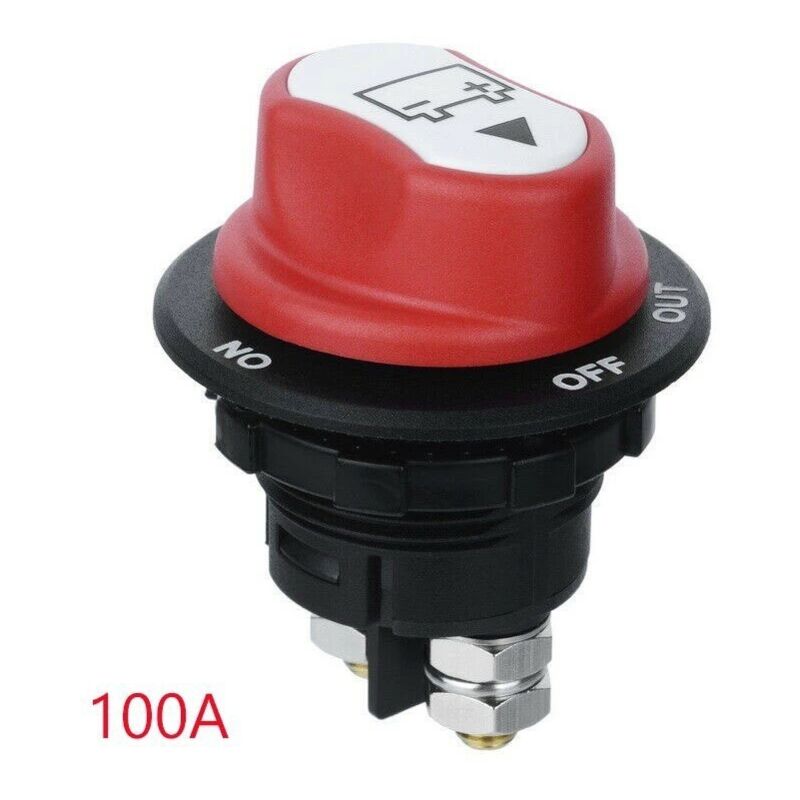 foto del prodotto interruttore di scollegamento della batteria dell auto 1pc 100a, interruttore di sezionamento principale della batteria 12v 24v, interruttori della