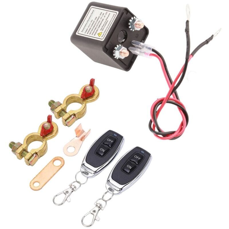foto del prodotto interruttore di scollegamento remoto della batteria, interruttore antifurto per auto con telecomando wireless dc12v 250a, interruttore di
