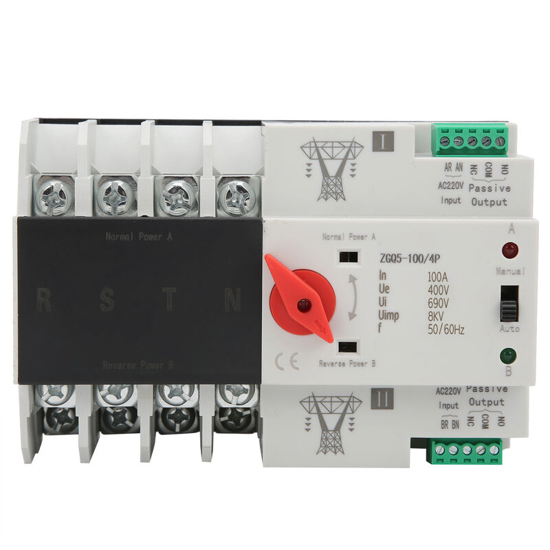 foto del prodotto interruttore di trasferimento automatico a doppia alimentazione zgq5 100 4p 220v interruttore di controllo doppio di alimentazione interruttore
