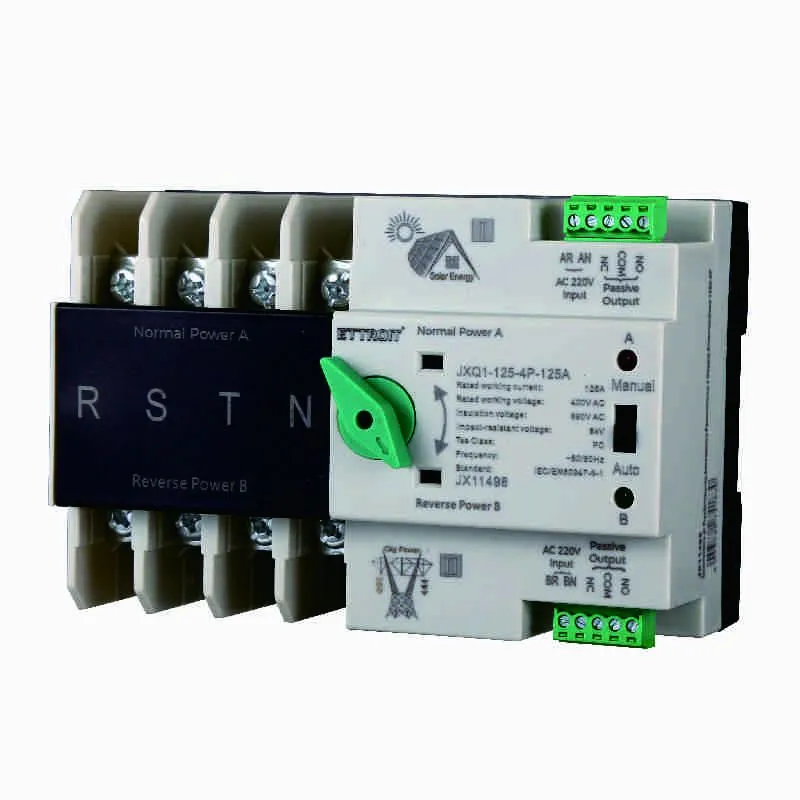 foto del prodotto interruttore di trasferimento automatico fotovoltaico a doppia alimentazione 125a 4p