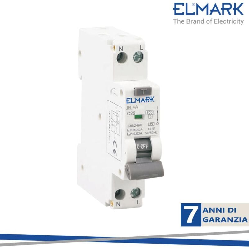 foto del prodotto interruttore diff.6ka 2p 25a 30ma