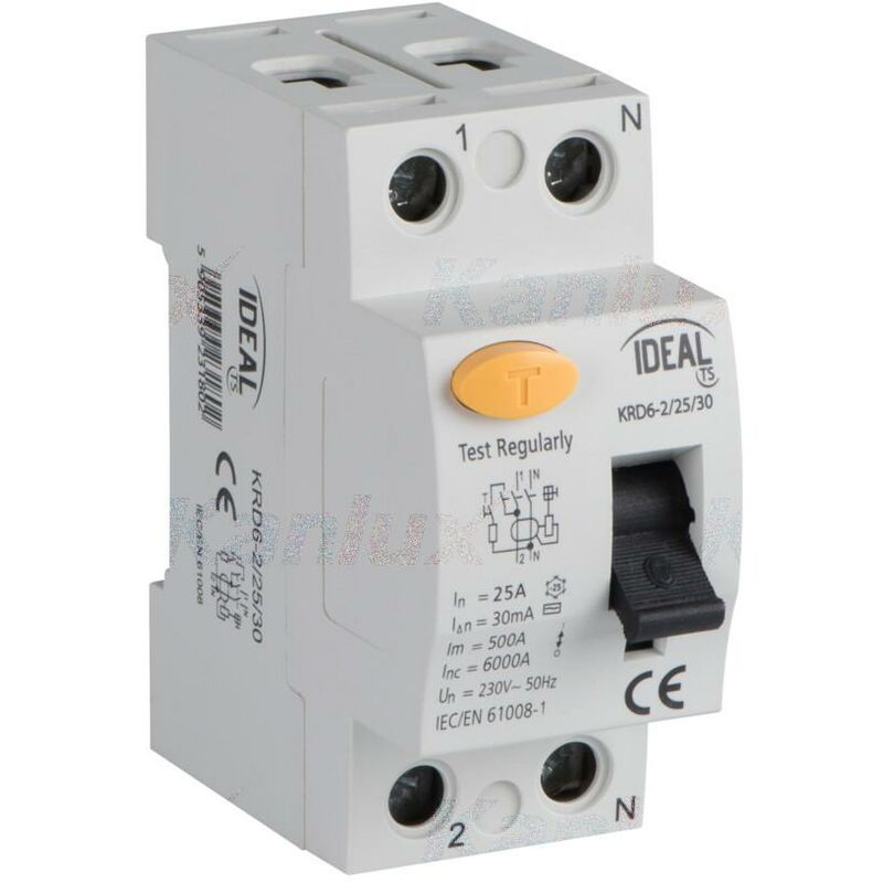 foto del prodotto interruttore differenziale, 2p krd6 2 16 10 kanlux