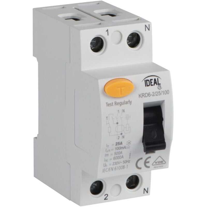 foto del prodotto interruttore differenziale, 2p krd6 2 25 100 kanlux