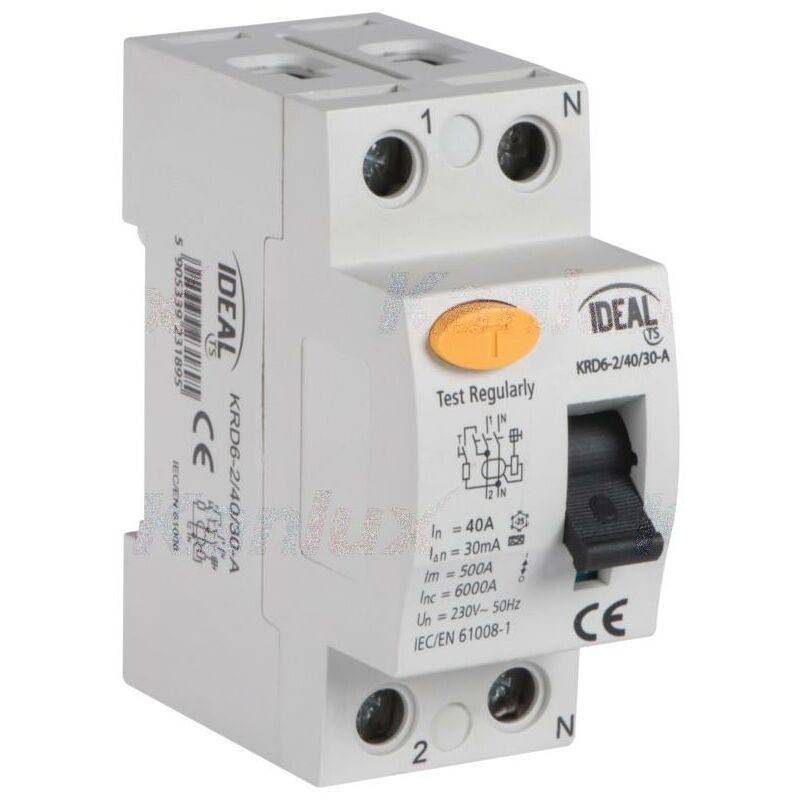 foto del prodotto interruttore differenziale, 2p krd6 2 40 30 a kanlux
