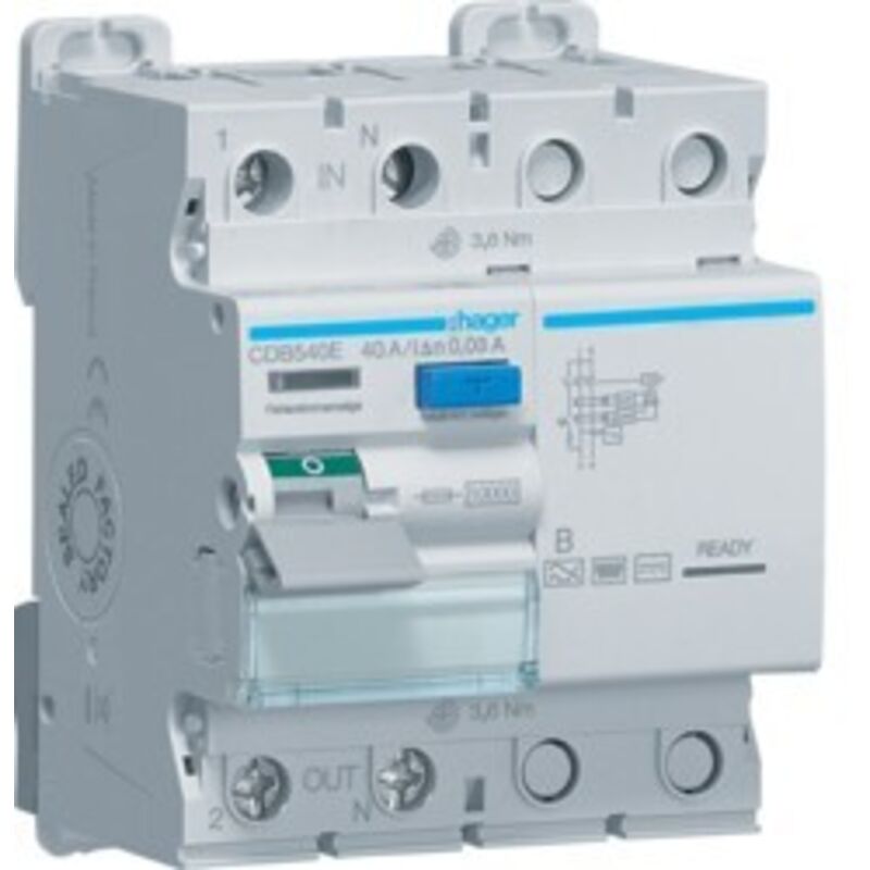 foto del prodotto interruttore differenziale acc 2p 30ma 40a b 4m ( hager cod. cdb540e )