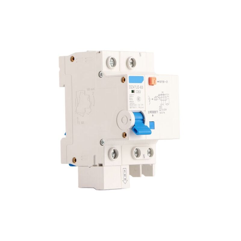 foto del prodotto interruttore differenziale aiperq dz47le63 1p n c63 230v 63a 30ma