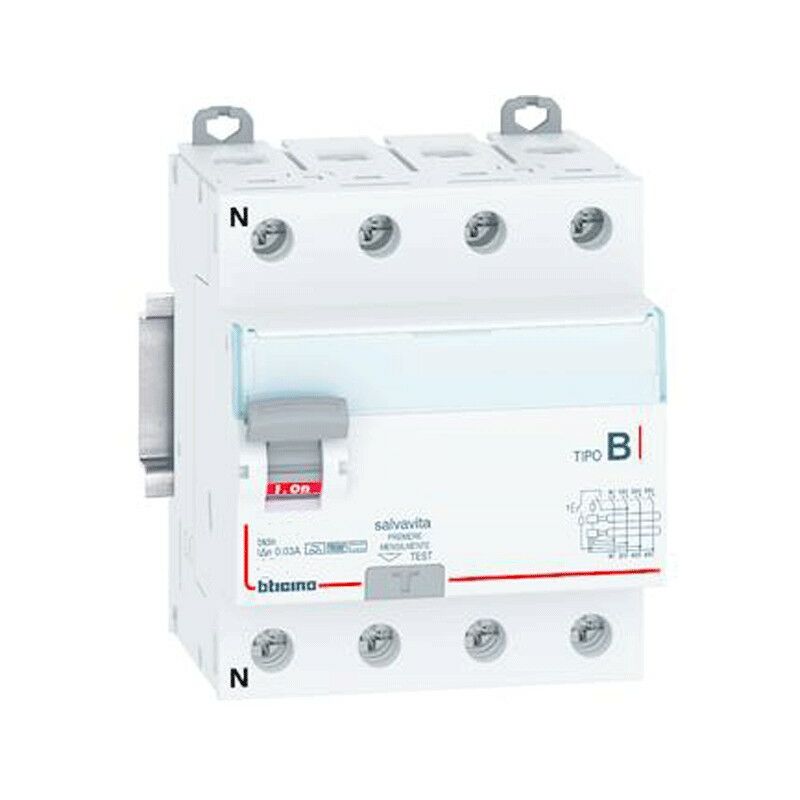 foto del prodotto interruttore differenziale bticino 63a 4 poli 30ma tipo b 4 moduli g743b63