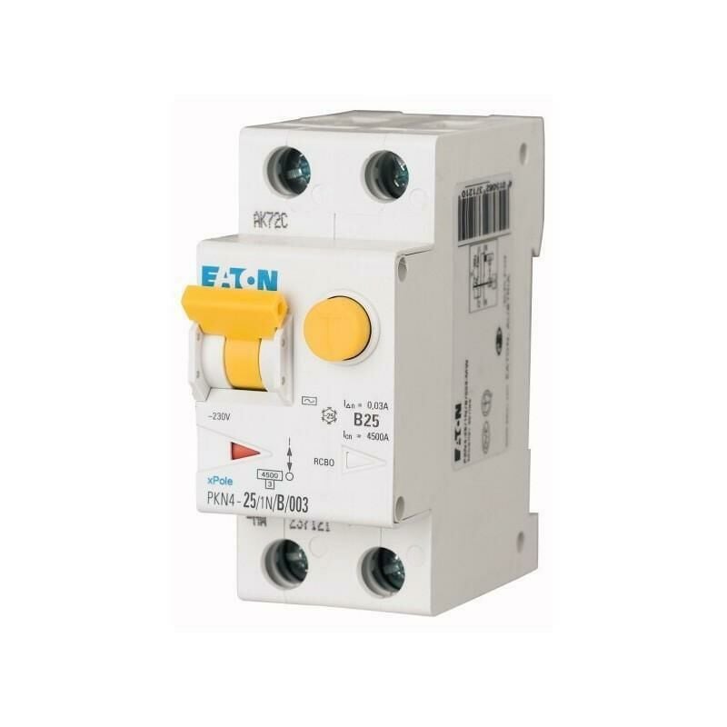 foto del prodotto interruttore differenziale magnetotermico eaton 6a 1p n 30ma tipo ac 4,5k 236873