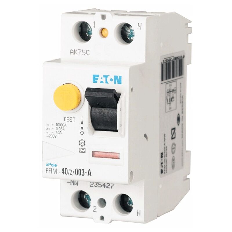 foto del prodotto interruttore differenziale modulare puro 2x25a 0,03a 235390 eaton