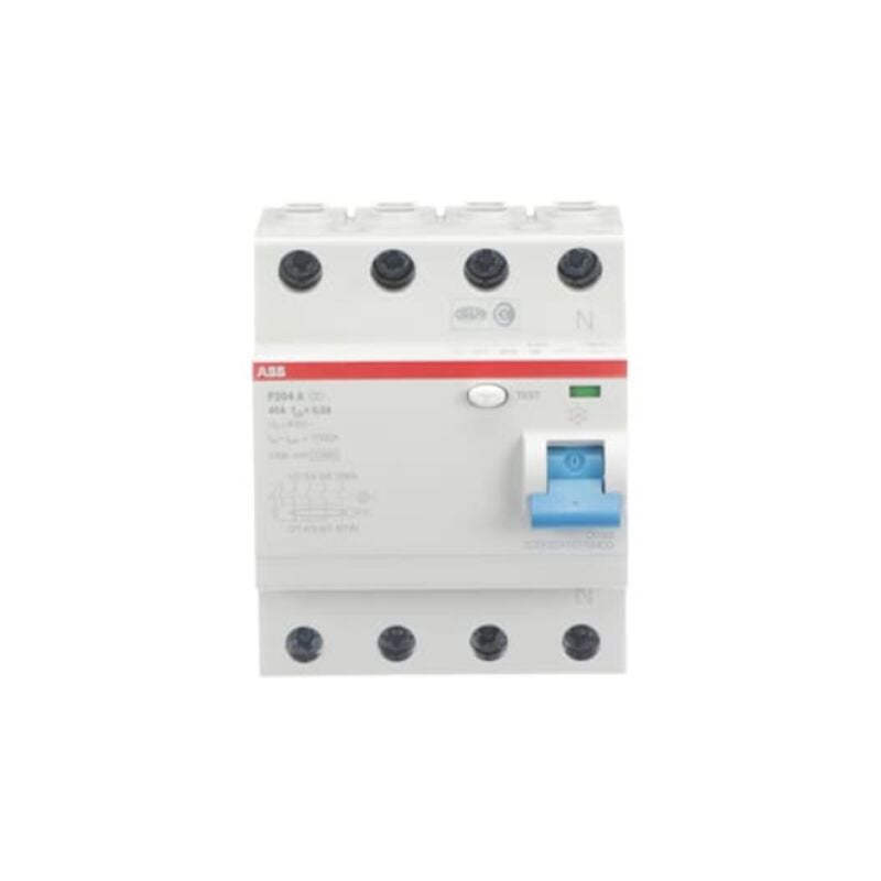foto del prodotto interruttore differenziale puro 4 poli f204 a 25a 300ma abb f427837