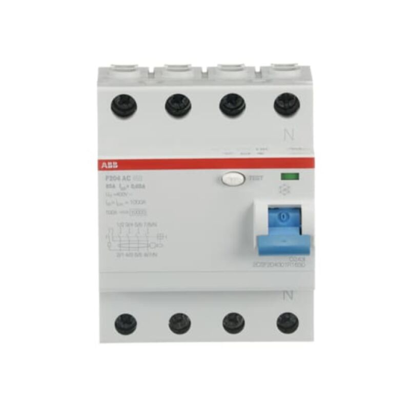 foto del prodotto interruttore differenziale puro 4 poli f204 ac 63a 30ma abb f427814