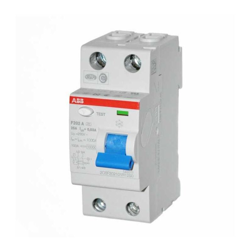 foto del prodotto interruttore differenziale puro f202 a 25 0,3 2p 25a 300ma f427828 
