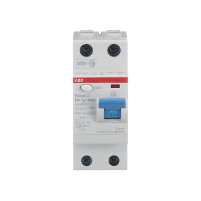 foto del prodotto interruttore differenziale puro f202 a 25a 30ma 2p abb f427825