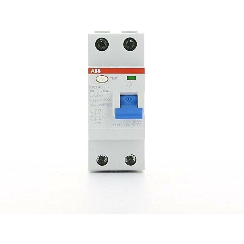 foto del prodotto interruttore differenziale puro f202 ac 25a 300ma 2p abb f427806