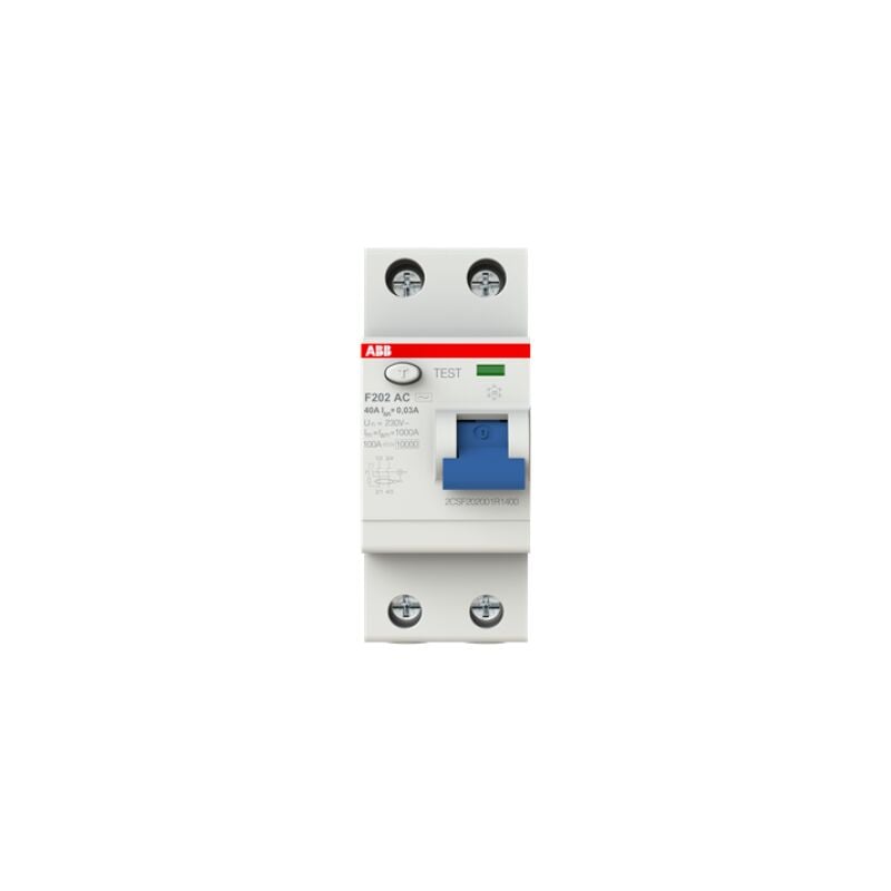 foto del prodotto interruttore differenziale puro f202 ac 40a 30ma 2p abb f427801
