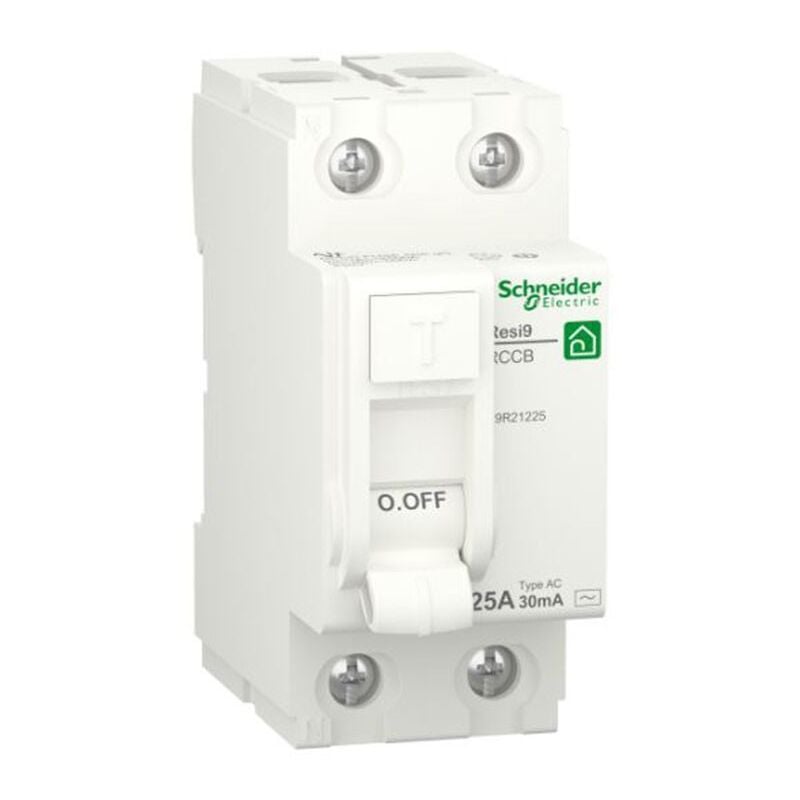 foto del prodotto interruttore differenziale puro schneider 25a 2p 30 ma ac 2 moduli r9r21225